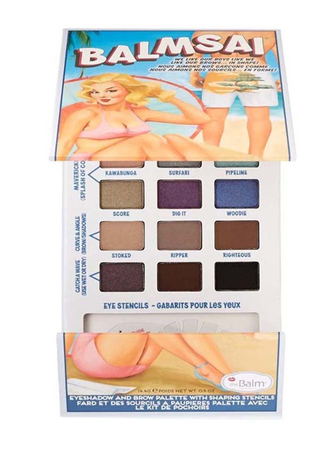 Balmsai Eyeshadow and Brow Stencil Palette Multicolor