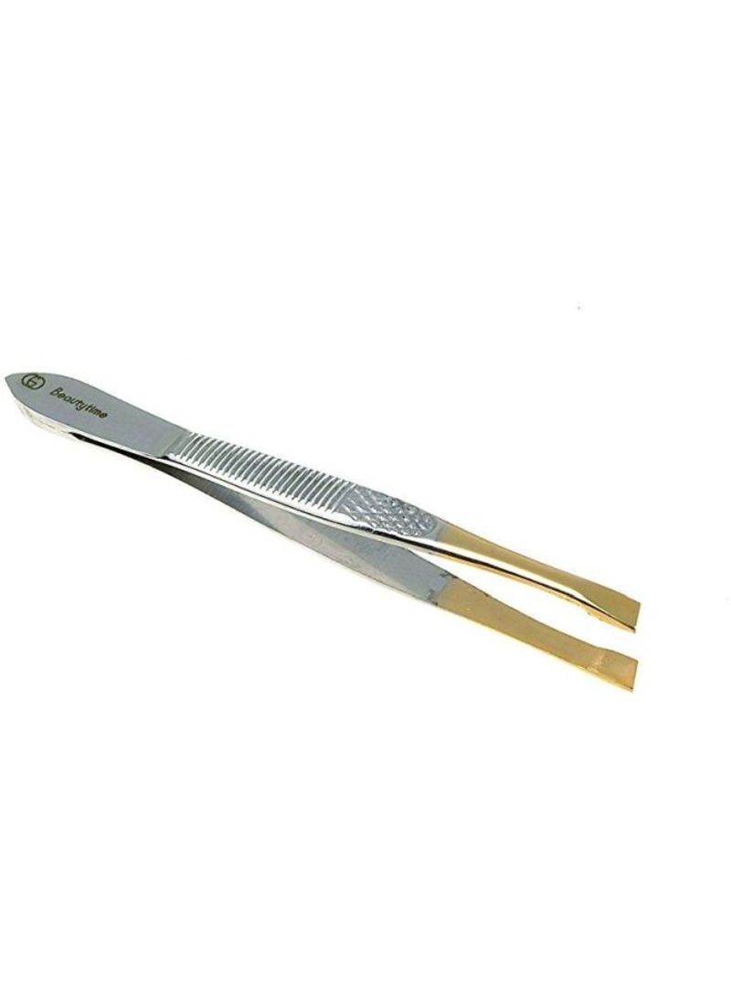 Slant Tweezers Silver