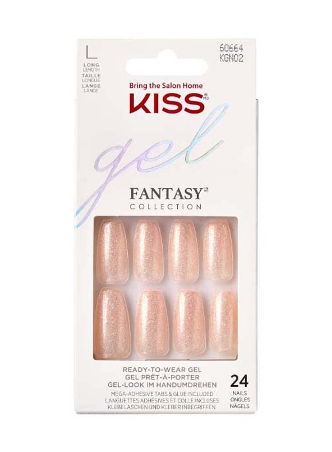 24-Piece Gel Fantasy Ready-To-Wear Nails Multicolour - image 4