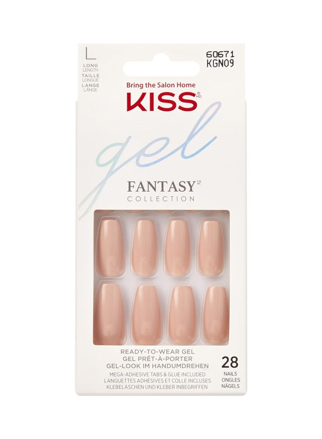 28-Piece Gel Fantasy Ready-To-Wear Nails Nude