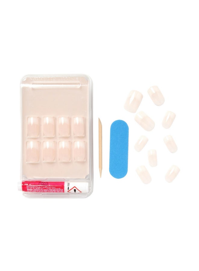 Salon Acrylic Nude French Nails Cashmere - image 4