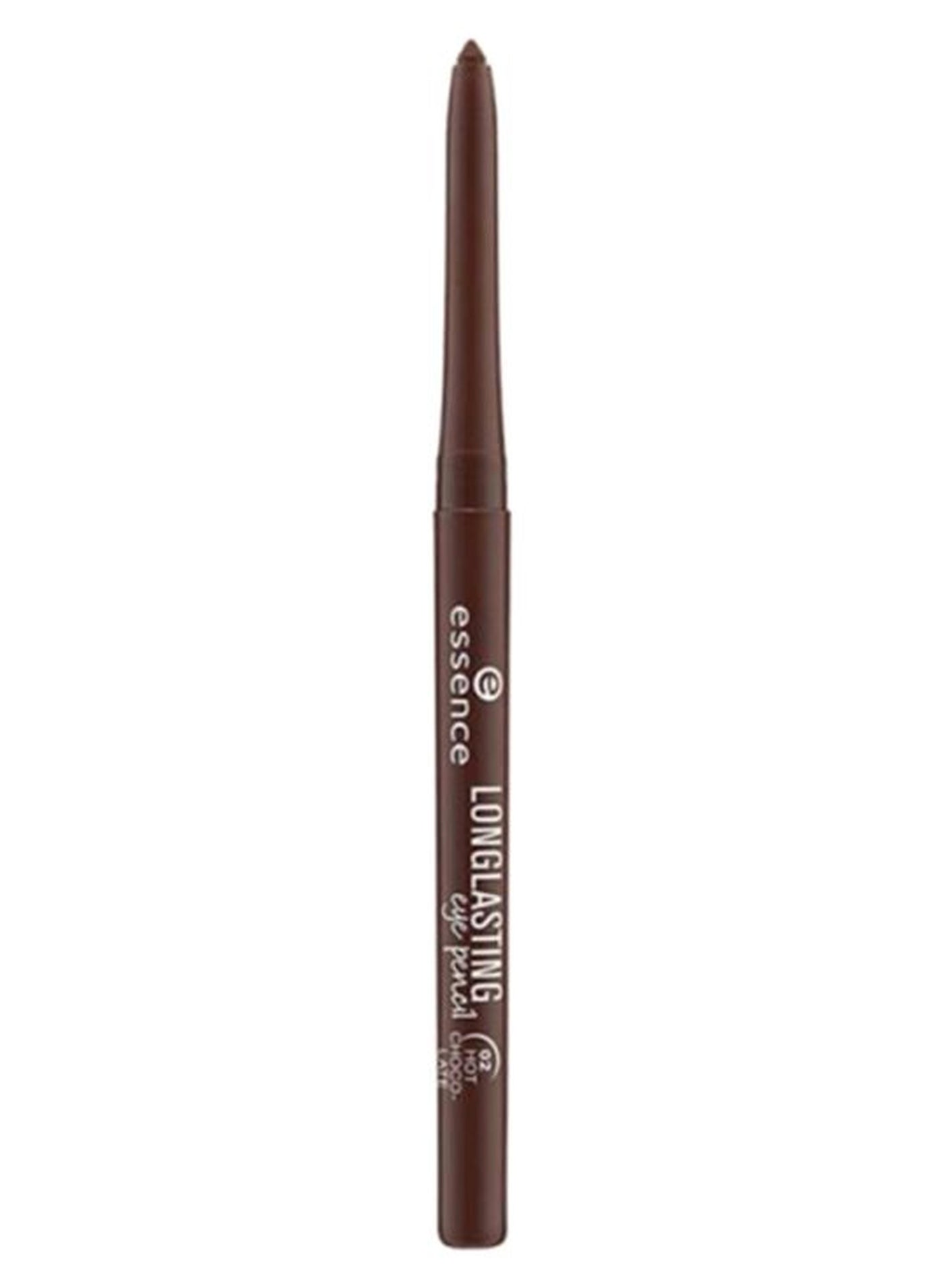 Long Lasting Eye Pencil | 02 Hot Chocolate | Waterproof & Smudgeproof Eyeliner | Soft Creamy Texture for Smooth Application | Bold Defined Look | Up to 18H Stay | Easy Twist Pencil | 0.28g 02 Hot Chocolate
