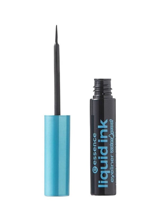 Black Liquid Ink Waterproof Eyeliner | Longlasting Smudgeproof Eye Makeup | Precise Fine Tip Applicator | Bold Defined Look | Stay Play Gel-Like Finish | Durable Beauty Essential | 3 ml Black