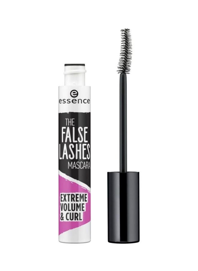 The False Lashes Mascara Extreme Volume & Curl | Longlasting Vegan Mascara for Bold Curling & Volumising Effect | Intense Look with False Eyelash Finish | Smudge-Proof Eye Makeup (10 ml) Black