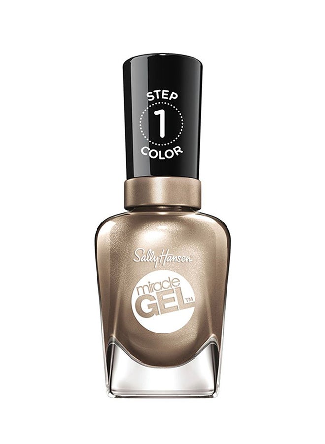 Miracle Gel A Glittering Silver-Gold Nail Polish Game Of Chromes