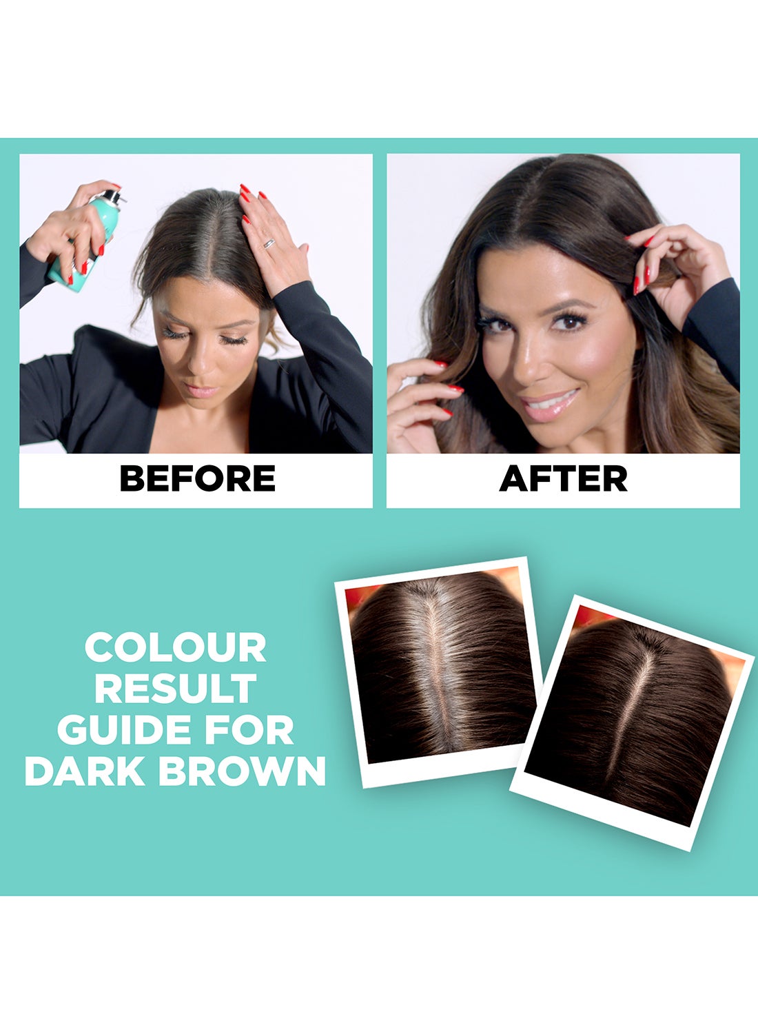 Magic Retouch - Temporary Instant Greys - Roots - and Bald Spots Concealer - DARK BROWN - 75ml Dark Brown 75ml - image 4