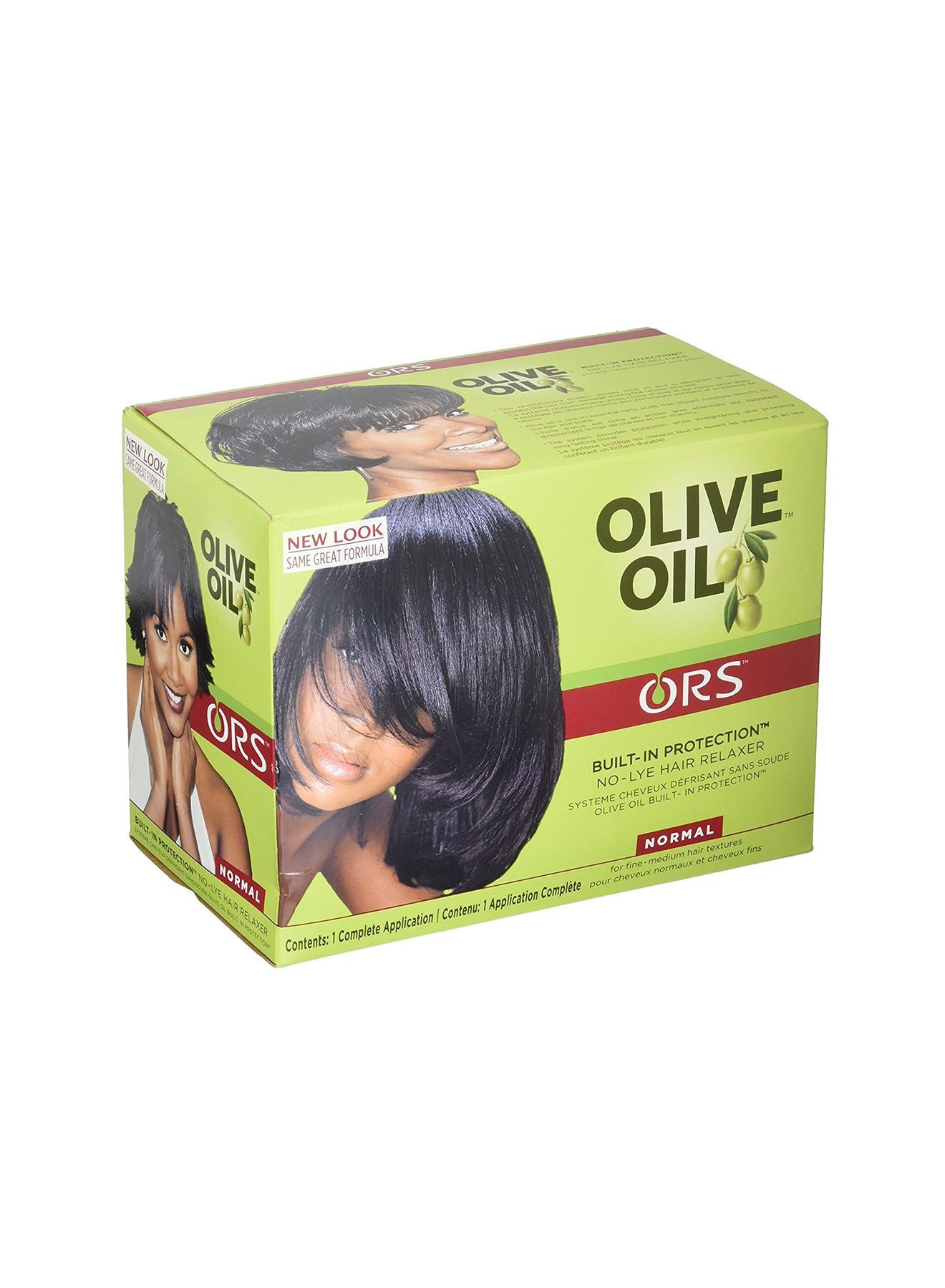 ORS No-Lye Hair Relaxer Kit | With Olive Oil | Regular Strength, Built In Protection | For Fine & Medium Hair Textures