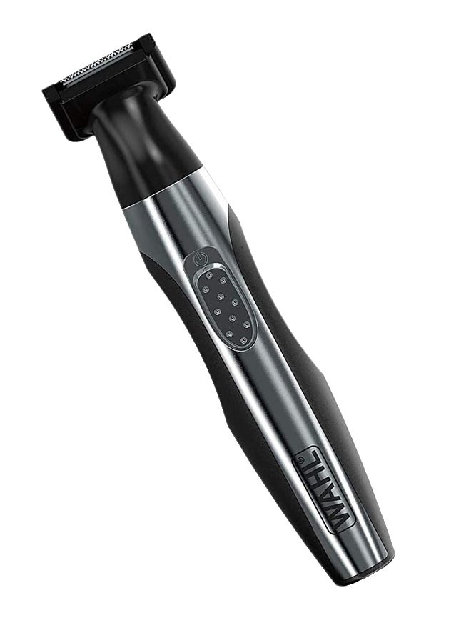 Quick Style Trimmer for Nose, Ear, and Neck Hair | Precision Stainless Steel Blades | Rotary 4-Position Guide Comb | Compact & Ergonomic Design | Charge Indicator Light (05604-035) Black/Grey/Silver
