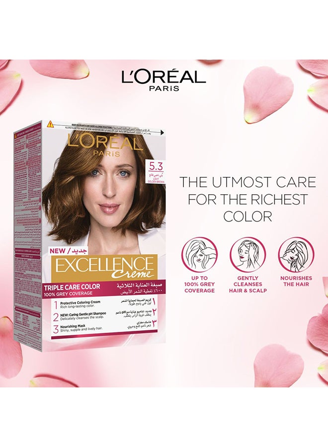 Excellence Creme 5.3 Golden Light Brown 192ml - image 2