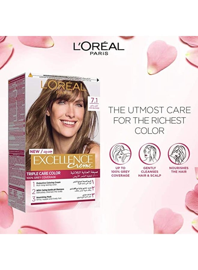 Excellence Creme Packaging may vary 7.1 Ash Blonde 192ml - image 2