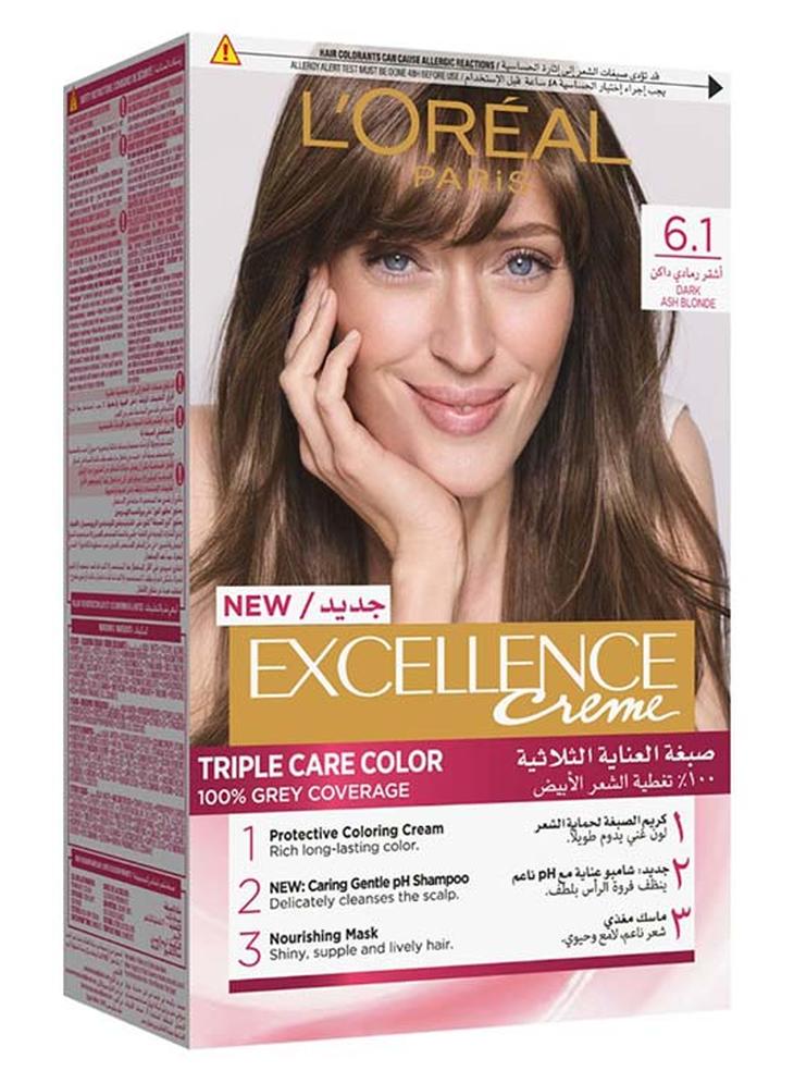 Excellence Creme Triple Care  Colour 6.1 Dark Ash Blonde 48x72x60ml