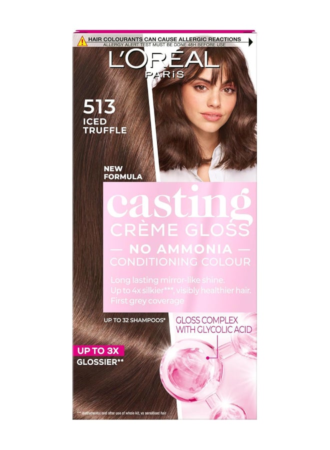 Casting Crème Gloss Hair Colour Packaging May Vary 513 Iced Truffle 180ml