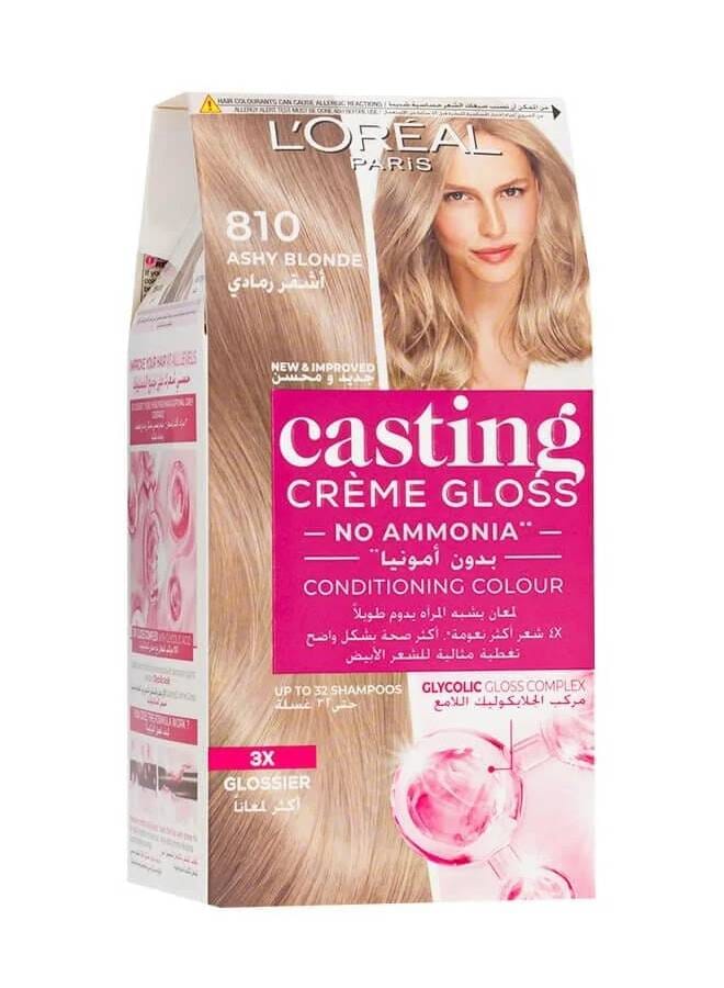 Casting Creme Gloss No Ammonia Hair Color For Shiny Hair(48ml+72ml+60ml) 810 Ashy Blonde 180ml