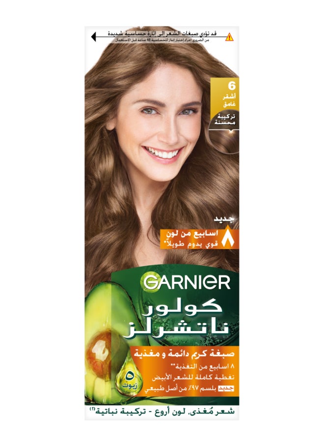 Color Naturals Nourishing Permanent Hair Color, Natural Long-Lasting Shiny Packaging May Vary 6 Dark Blonde 112ml
