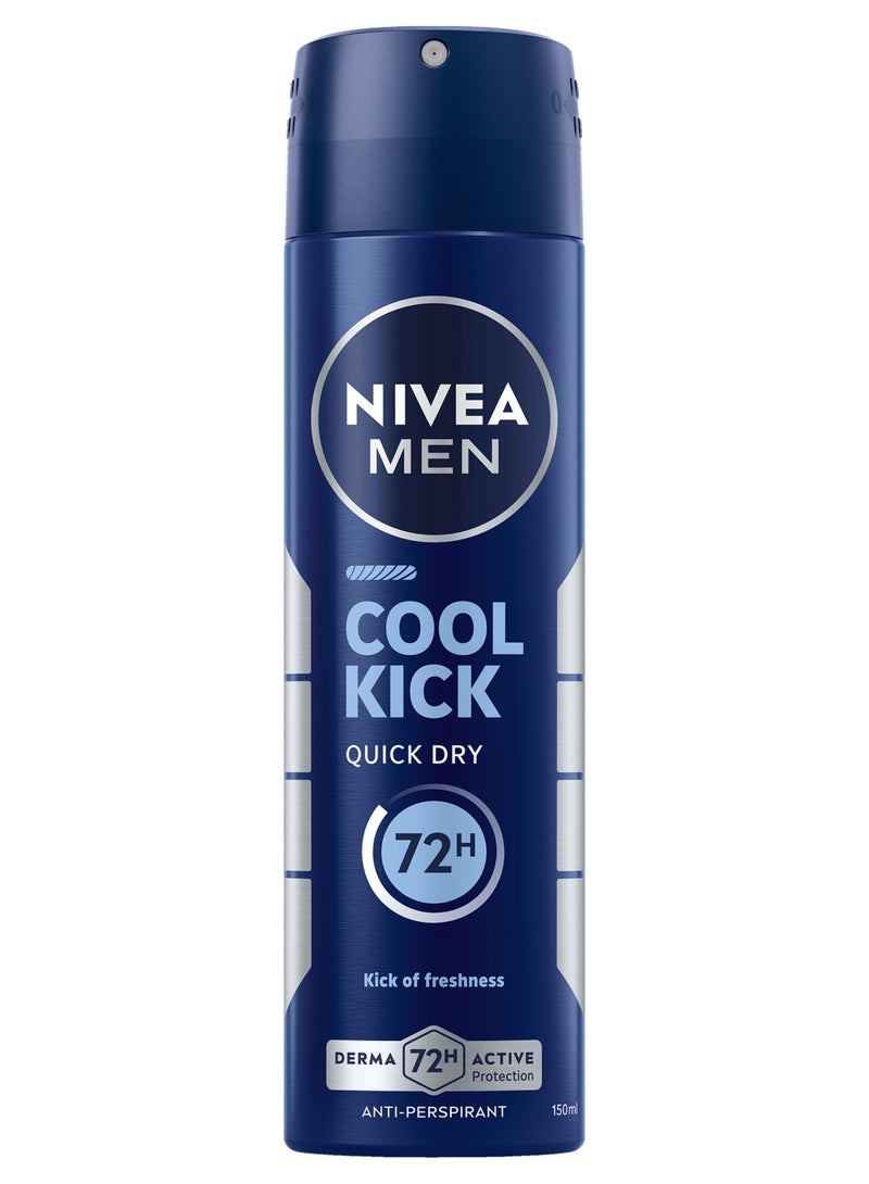 72H Cool Kick Quick Dry Antiperspirant Spray 150ml