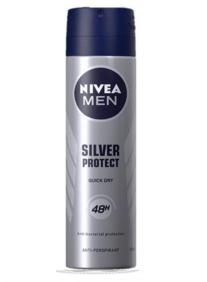 Men Silver Protect Spray Silver/Blue 150ml