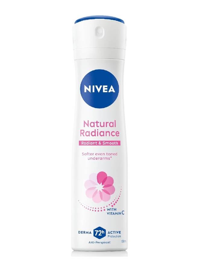Natural Radiant And Smooth With Vitamin C Collagen Booster 72H Antiperspirant For Women Spray White/Pink 150ml