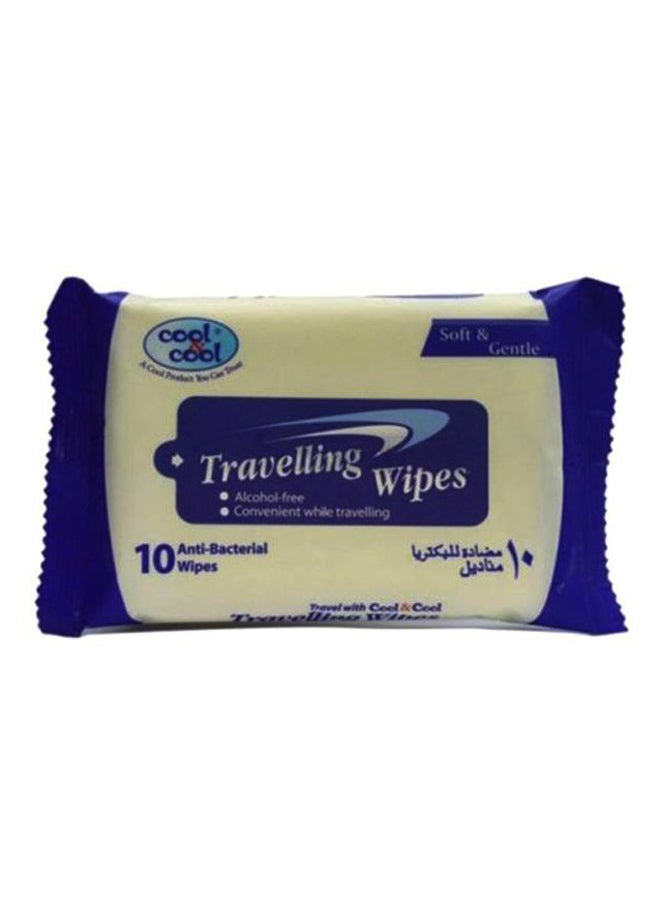 Travelling Antibacterial Wipes 10's