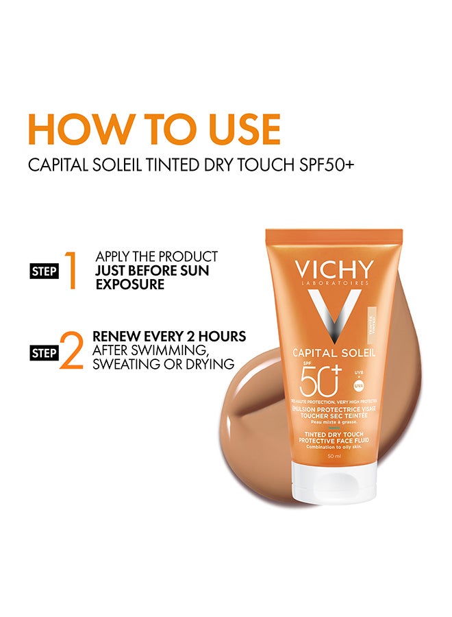 Capital Soleil 50SPF Tinted Dry Touch Protective Face Fluid tinted 50ml - image 3