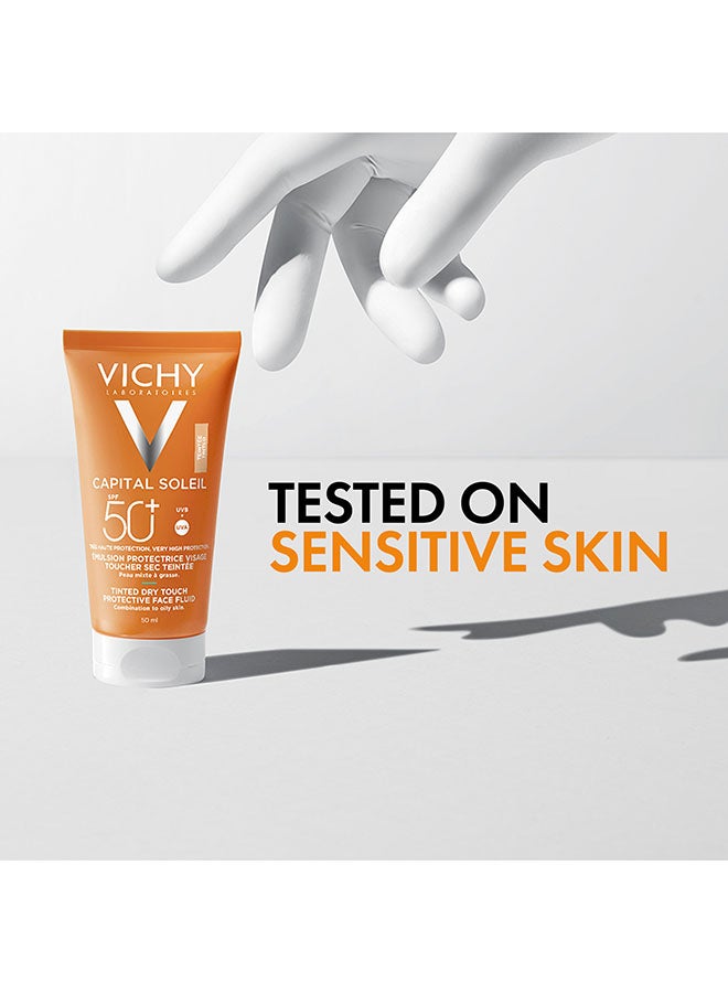 Capital Soleil 50SPF Tinted Dry Touch Protective Face Fluid tinted 50ml - image 4