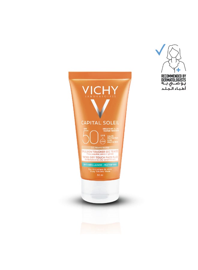 Capital Soleil Dry Touch Anti Shine Sunscreen for Combination to Oily Skin SPF50 50ml