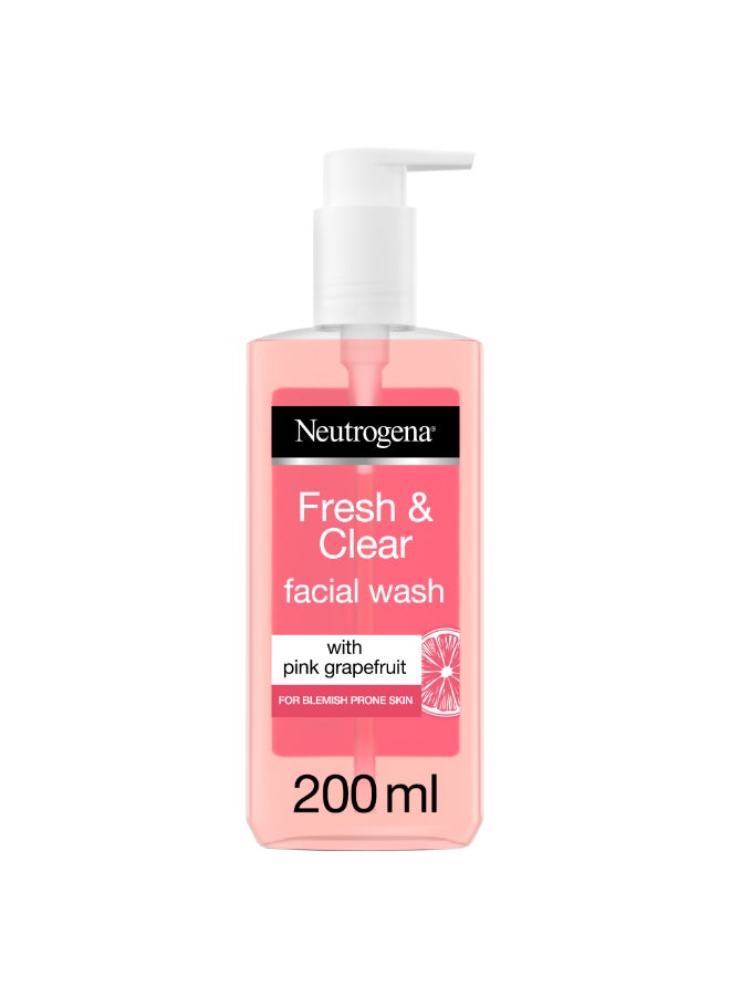 Fresh And Clear Facial Wash Pink Grapefruit And Vitamin C 200ml