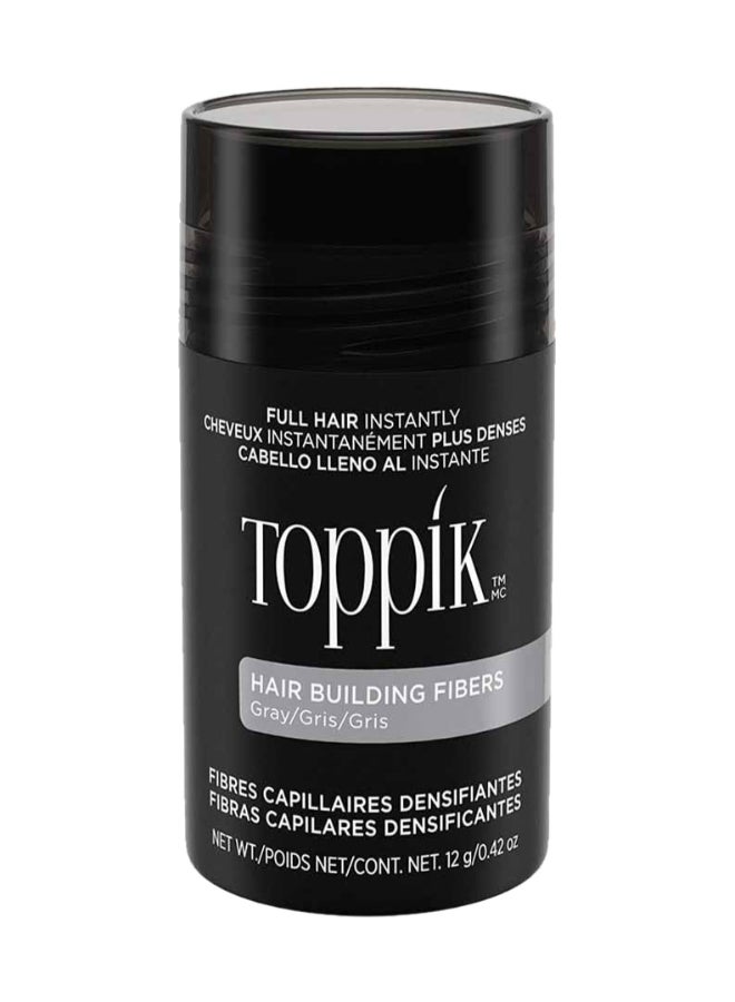 Hair Building Fibers Instant Hair Concealer for Thinning Hair, Hair Fiber for Men & Women, Texture Powder with Natural Keratin, Long-Lasting Hair Color - Grey 12grams