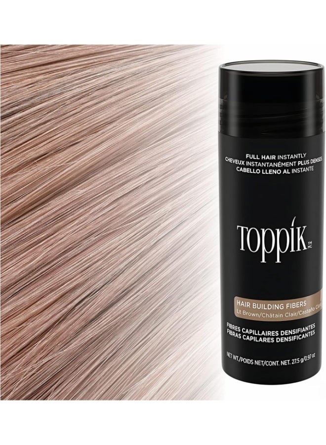 Hair Building Fibers Instant Hair Concealer for Thinning Hair, Hair Fiber for Men & Women, Texture Powder with Natural Keratin, Long-Lasting Hair Color - Light Brown 55grams - image 10