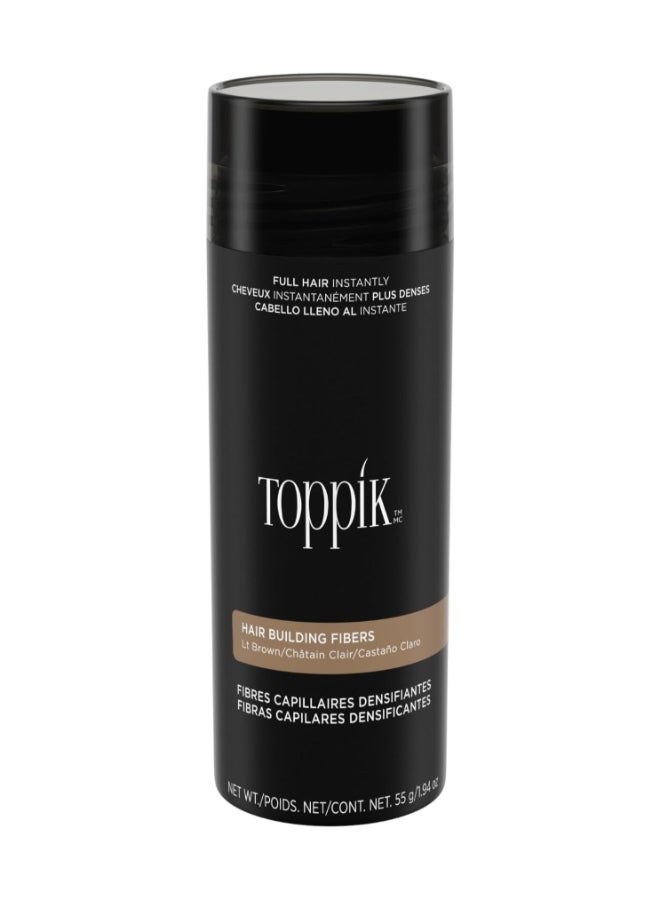 Hair Building Fibers Instant Hair Concealer for Thinning Hair, Hair Fiber for Men & Women, Texture Powder with Natural Keratin, Long-Lasting Hair Color - Light Brown 55grams