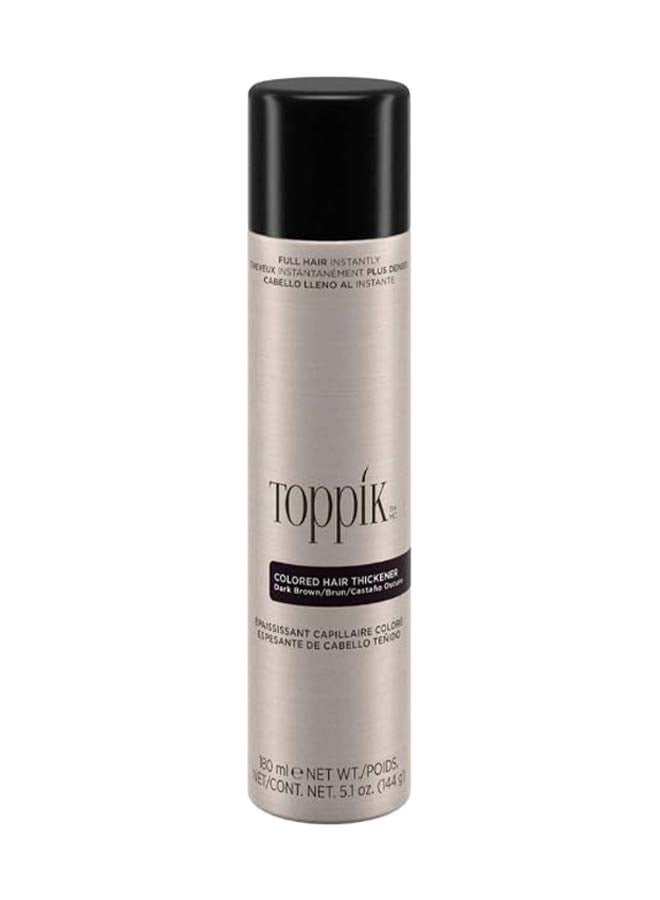 Colored Hair Thickener Instant Hair Spray for Thinning Hair, Hair Color Concealer for Fuller Looking Hair, Natural Color Match - Dark Brown 144grams
