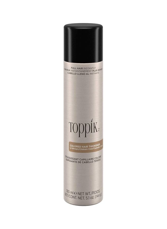 Colored Hair Thickener Instant Hair Spray for Thinning Hair, Hair Color Concealer for Fuller Looking Hair, Natural Color Match - Light Brown 144grams