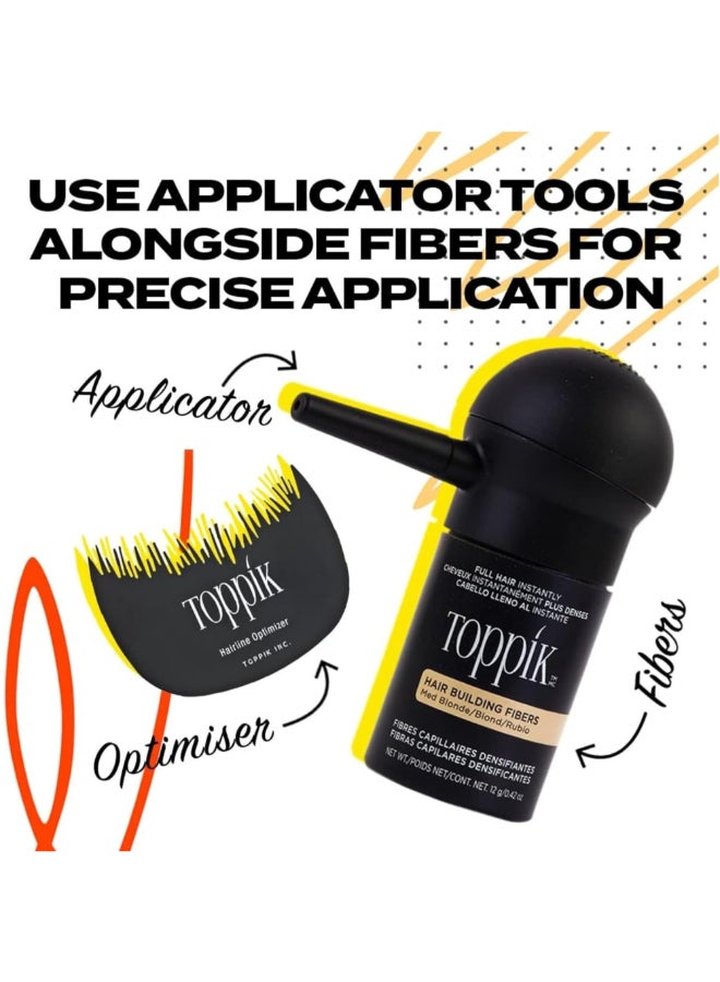 Hairline Optimizer Comb  Precision Application Tool For Thinning Hair – Enhances Hairline with Natural Finish, Easy Hair Fiber Application for Men & Women - Black - image 2