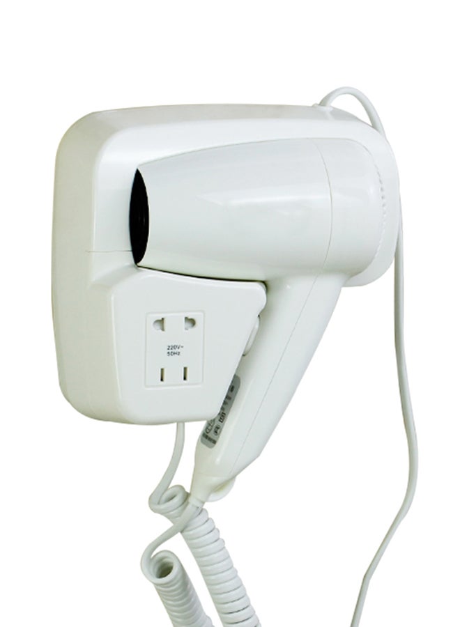 Wall Mounted Hair Dryer White