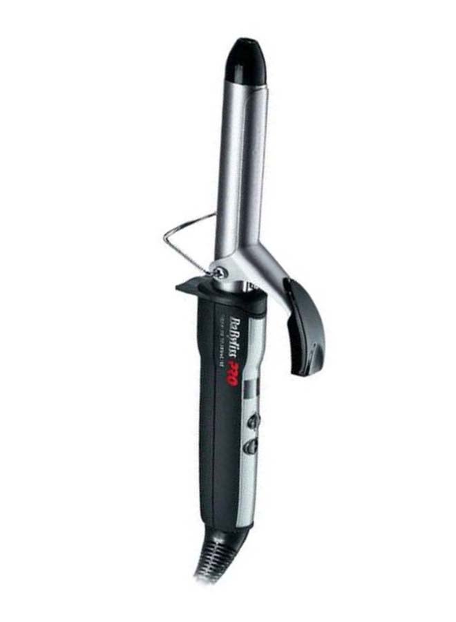BaBylissPRO 19mm Digital Curling Iron with Titanium-Tourmaline Barrel | Adjustable Temperature & Fast Heat-Up | Curl Definer Wand for Smooth | Long-Lasting Defined Curls - BAB2272TTSDE Silver/Black 19ml