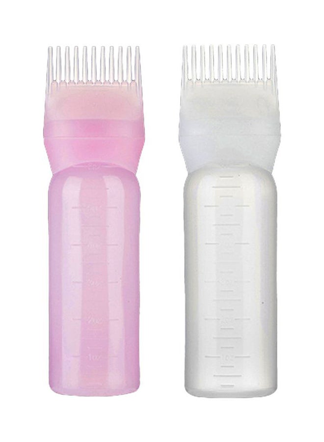 Hair Dye Bottle With Applicator Comb White
