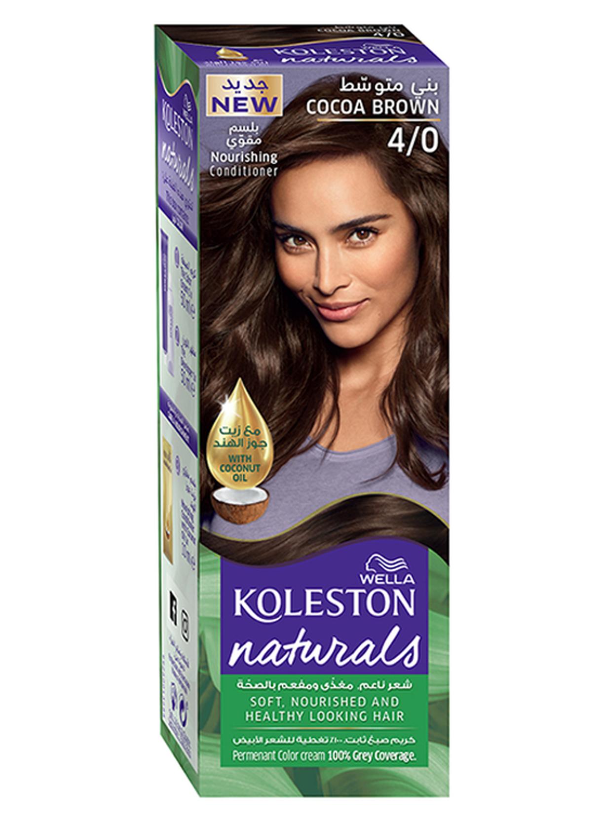 Koleston Naturals Hair Color 4/0 Cocoa Brown