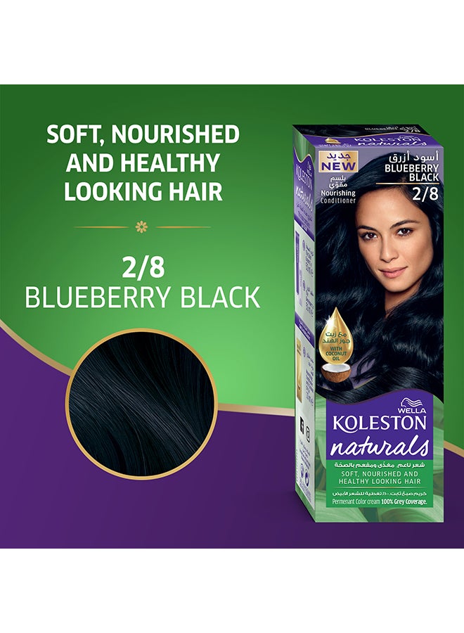 Koleston Naturals Hair Color Blueberry Black 2/8 50ml+50ml+10ml - image 2