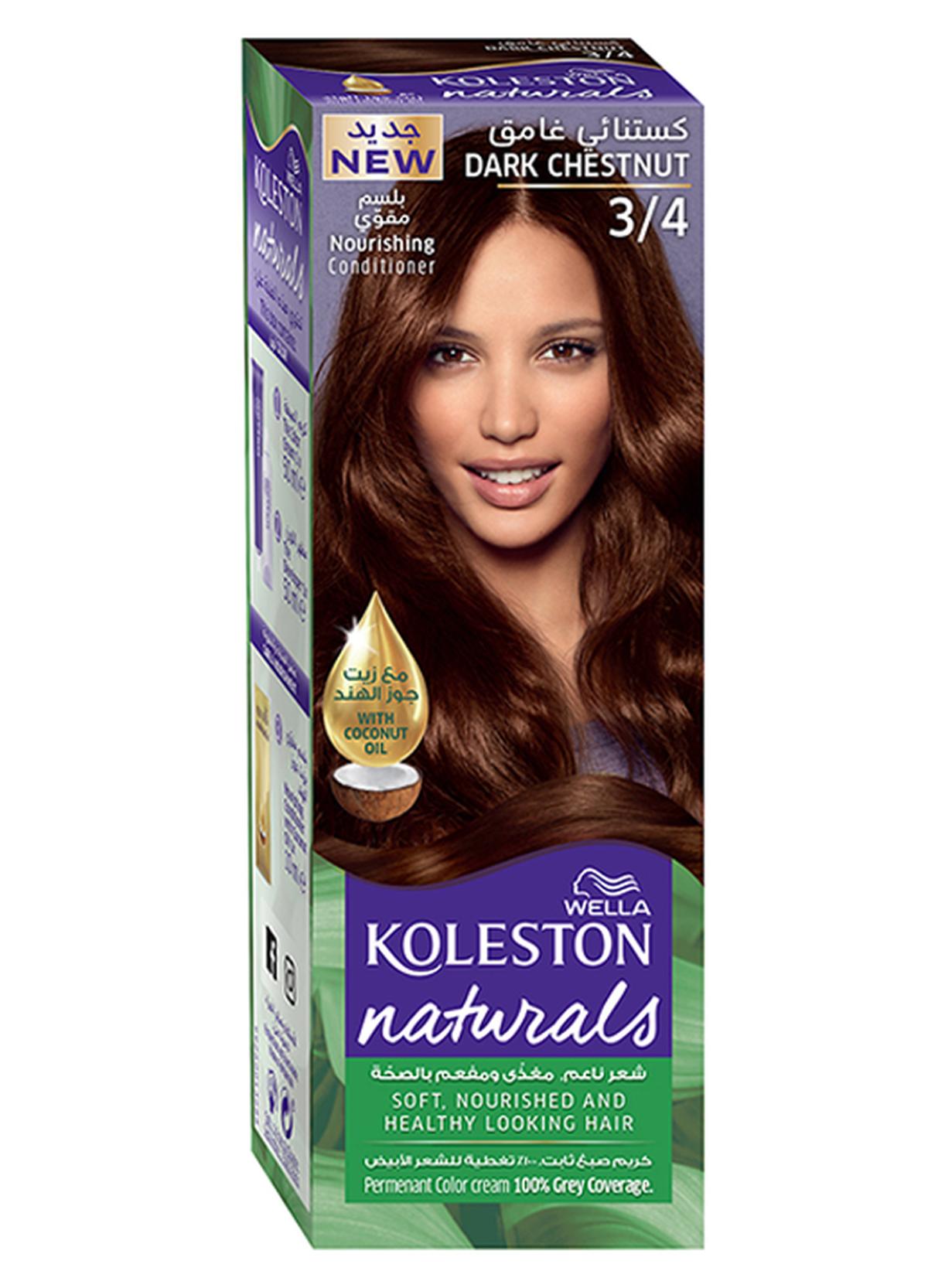 Koleston Naturals Hair Color 3/4 Dark Chestnut
