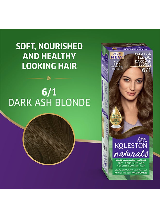 Koleston Naturals Hair Color 6/1 Dark Ash Blonde 110grams - image 2