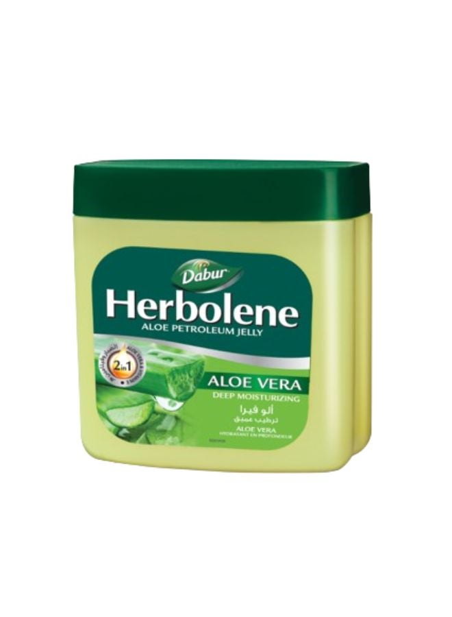 Herbolene Aloe Petroleum Jelly  | Enriched With Aloe Vera And Vitamin E | For Dry And Rough Skin 225ml