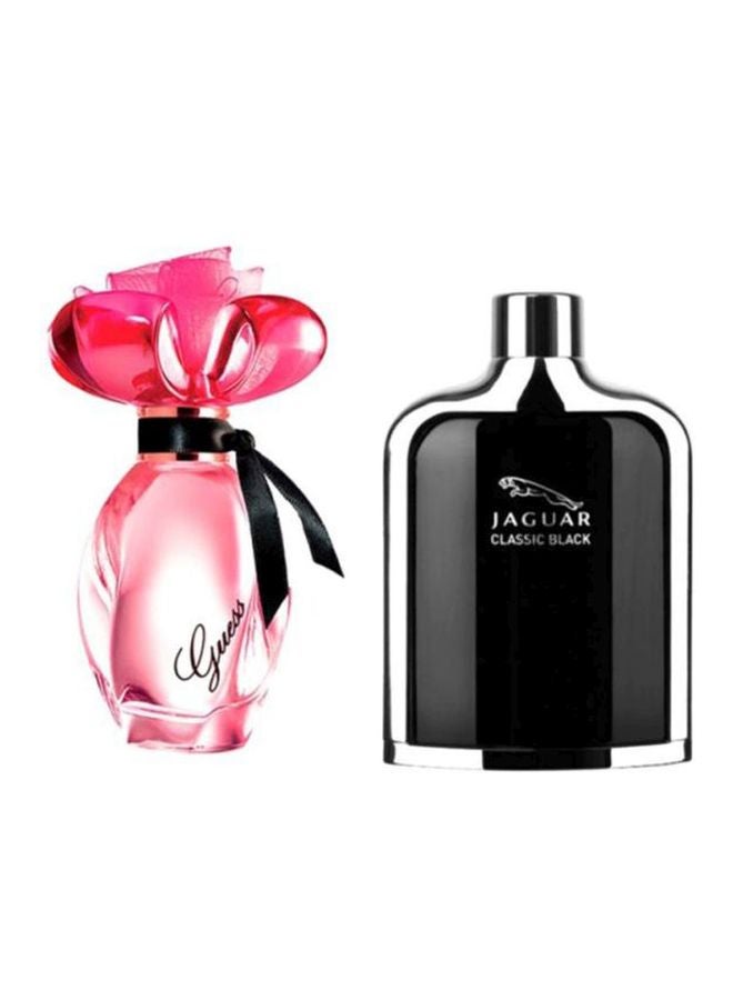 2-Piece EDT Gift Set Guess Girl EDT 100Ml, Jaguar Classic Black EDT 100ml