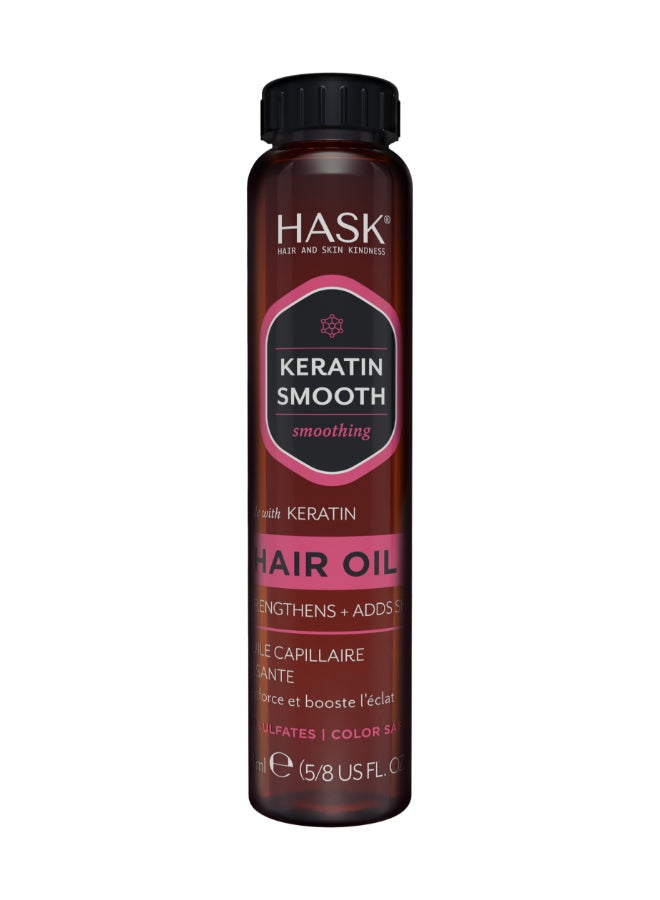 Keratin Protein Smoothing Shine Oil for Frizzy & Damaged Hair - Repairs Breakage, Controls Frizz & Adds Instant Shine 18ml