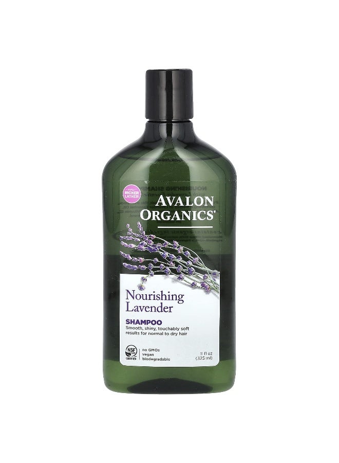 Avalon Organics, Shampoo, For Normal to Dry Hair, Nourishing Lavender, 11 fl oz (325 ml) 325ml