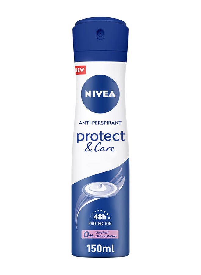 Protect & Care Antiperspirant for Women No Ethyl Alcohol Spray White/Blue 150ml