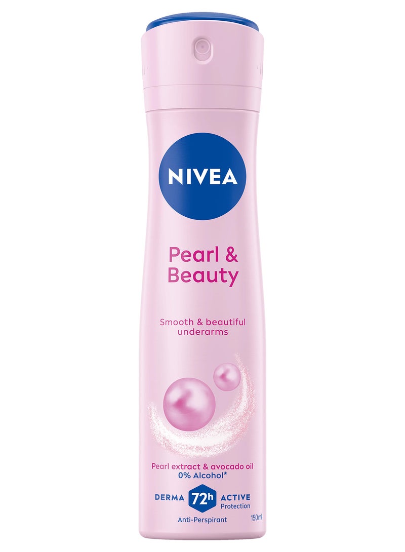 Pearl And Beauty Anti Perspirant Body Spray Pink/Blue 200ml