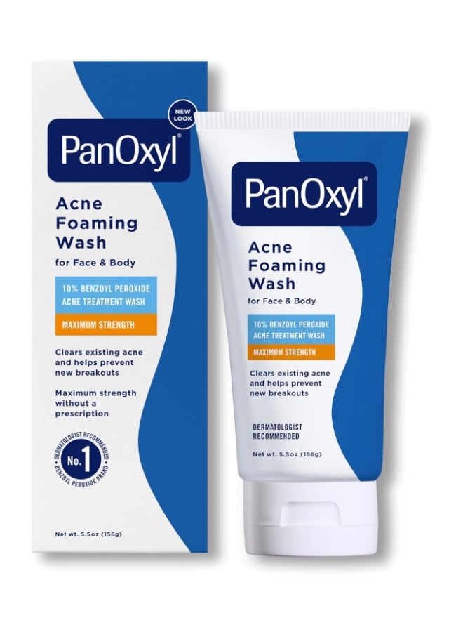 Pack of 1 Acne Foaming Wash, Peroxide 10% Maximum Strength Packaging May Vary 5.5ounce
