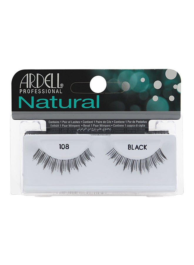 Natural False Eyelashes 108 Demi Black