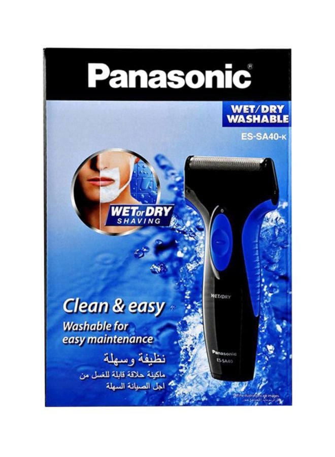 Pro Curve Wet And Dry Shaver - Es-Sa40 Black/Blue - image 4