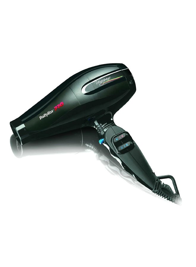 BaBylissPRO Hair Dryer Nano Titanium Bambino Compact | Lightweight Mini Travel Dryer with Dual Voltage | Powerful Airflow & Folding Handle for Easy Storage – BAB6960ISDE Black