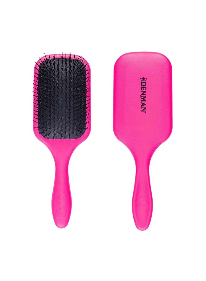 Tangle Tamer Ultra Pink, Detangling Paddle Brush For Curly Hair And Black Natural Hair, D90L Black/Pink